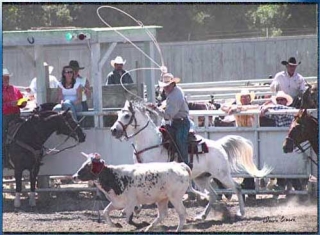 John Red Eagle Valenzuela roping